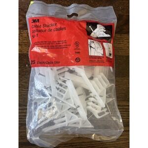 3M SI-1 Cable Romex Stacker w/nail White 25 Pack